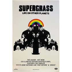 Supergrass - Life on other planets 2002  Promo poster 51cm x 76cm Begagnat Poster