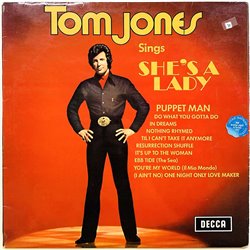 Jones Tom LP Tom Jones Sings She's A Lady  kansi VG levy VG Käytetty LP