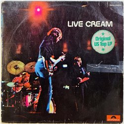 Cream LP Live Cream  kansi G+ levy G+ Käytetty LP
