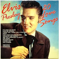 Elvis LP 20 Love Songs  kansi EX levy EX Käytetty LP