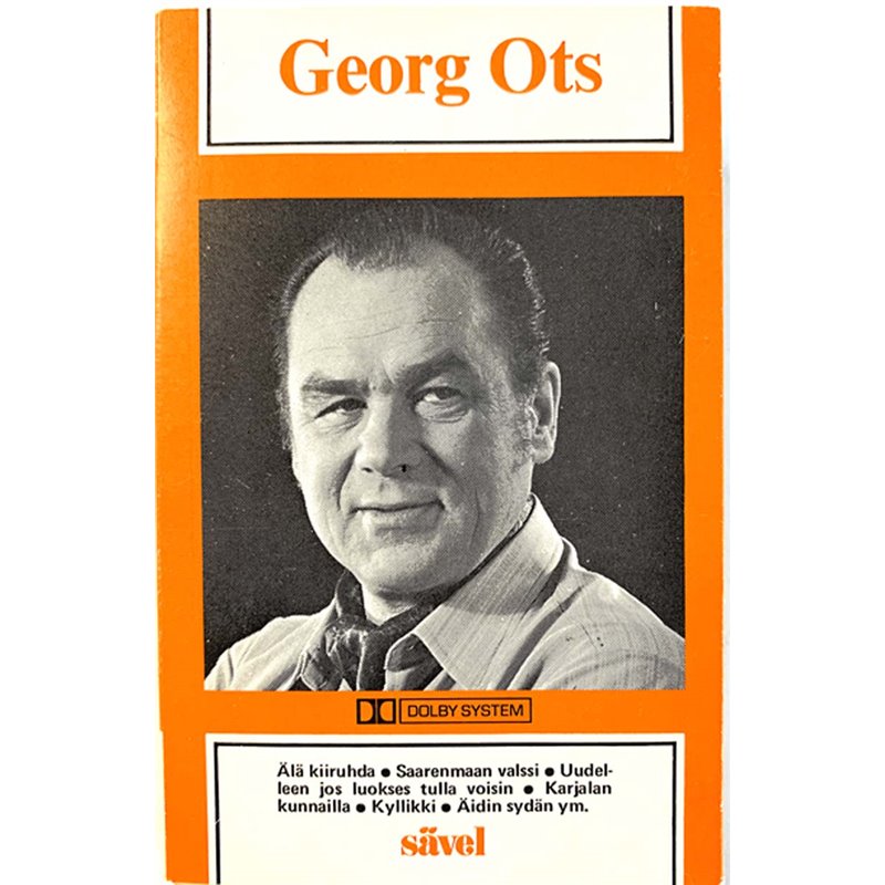 Ots Georg: Georg Ots kansipaperi EX , musiikkikasetin kunto EX käytetty kasetti