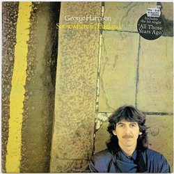 Harrison George LP Somewhere in England  kansi EX levy EX Käytetty LP