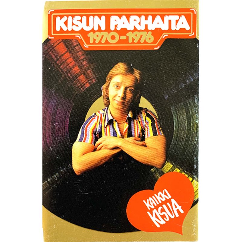 Kisu: Parhaita 1970-1976 kansipaperi VG+ , musiikkikasetin kunto VG+ kasetti