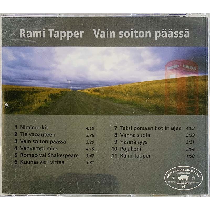 Tapper Rami CD Vain Soiton Päässä  kansi EX levy EX Käytetty CD