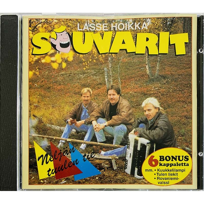 Lasse Hoikka & Souvarit CD Neljän tuulen tie  kansi EX levy EX Käytetty CD