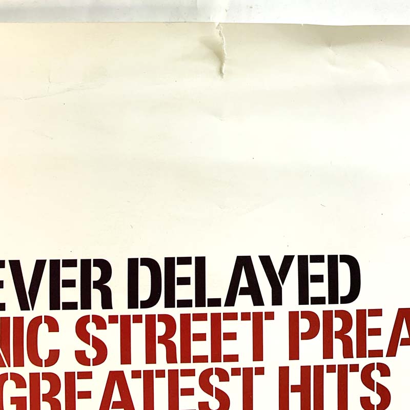 Manic Street Preachers – Forever delayed, greatest hits) juliste Promo poster 40cm x 59cm kunto VG JULISTE