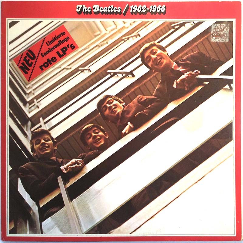 Beatles LP punainen tupla punaiset vinyylit 1962-1966 2LP  kansi VG+ levy EX Käytetty LP