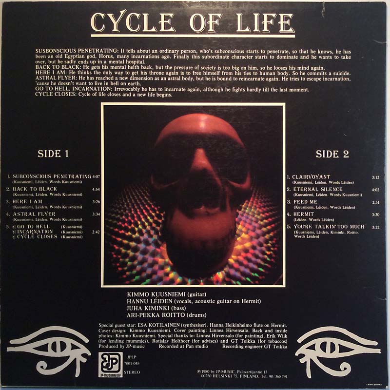 Sarcofagus LP Cycle Of Life  kansi EX levy EX Käytetty LP