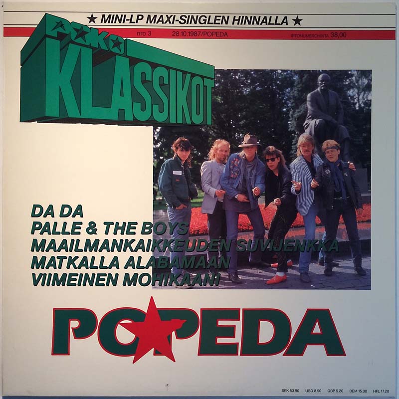 Popeda LP Poko Klassikot mini-LP  kansi EX levy EX Käytetty LP