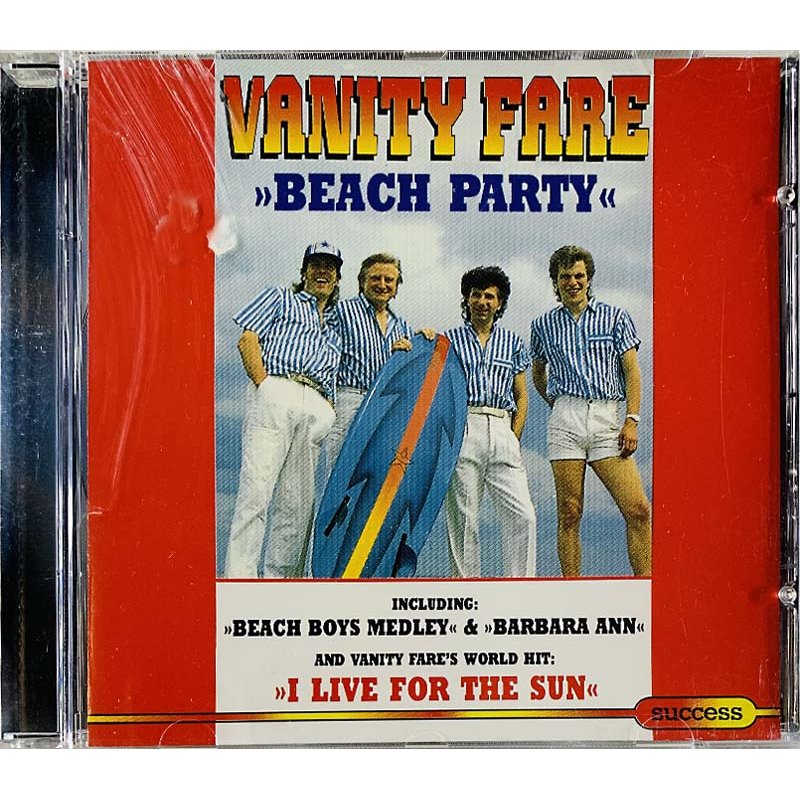 Vanity Fare CD Beach Party  kansi EX levy EX Käytetty CD