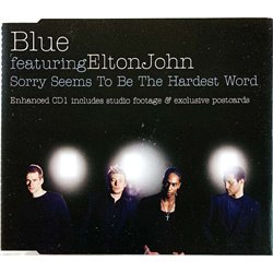 Blue Feat. Elton John CD Sorry Seems To Be The Hardest Word +3cd5  kansi EX levy EX Käytetty CD