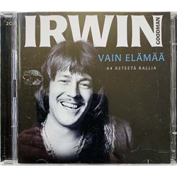 Irwin Goodman CD Vain elämää 44 reteetä rallia 2CD  kansi EX levy EX Käytetty CD