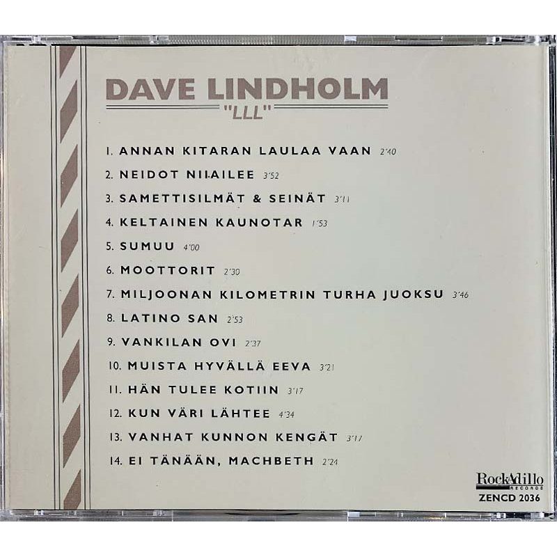 Lindholm Dave CD LLL  kansi EX levy EX Käytetty CD