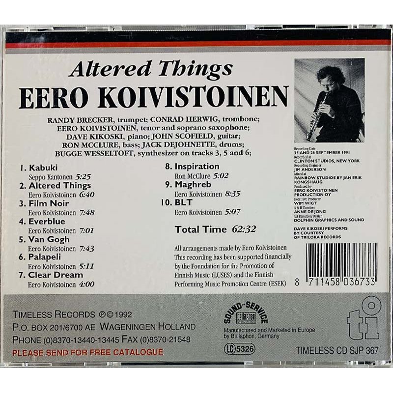 Koivistoinen Eero CD Altered Things  kansi EX levy EX Käytetty CD