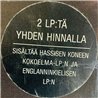Hassisen Kone LP 1980-82 2LP  kansi VG levy EX Käytetty LP