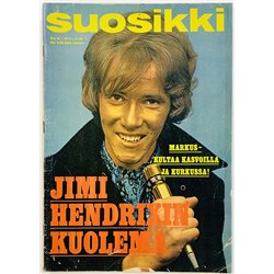 Suosikki 1970 10 3 kovaa kitarakundia: Tolonen, Järvinen, Pohjola aikakauslehti
