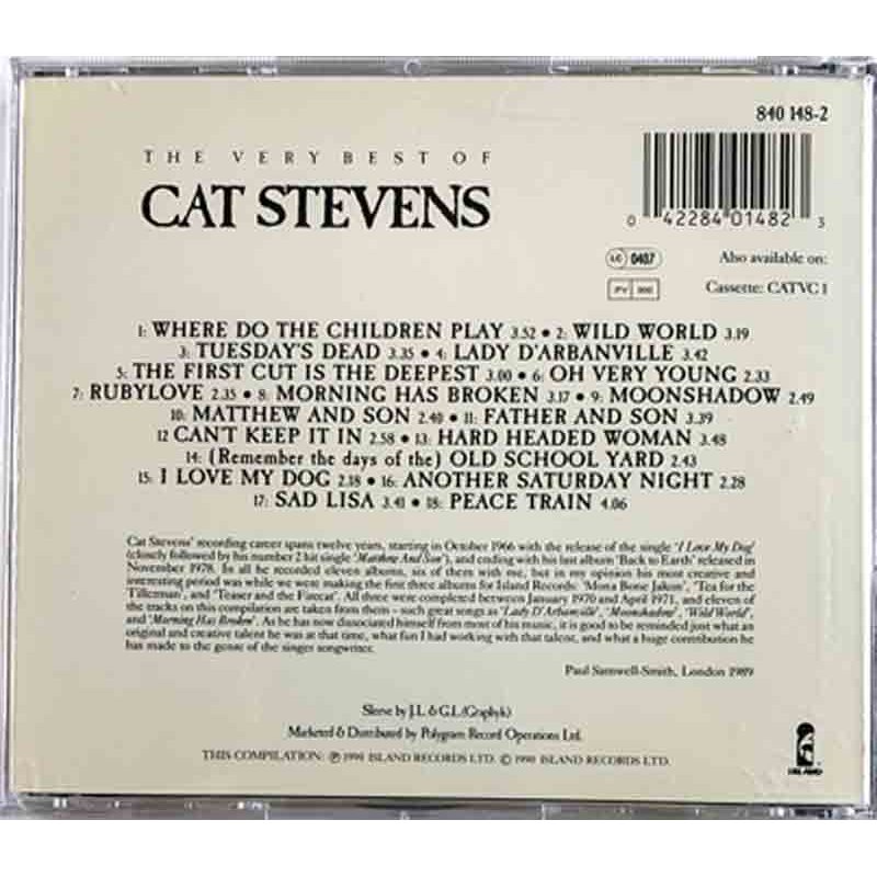 Stevens Cat CD The very best of  kansi EX levy EX Käytetty CD