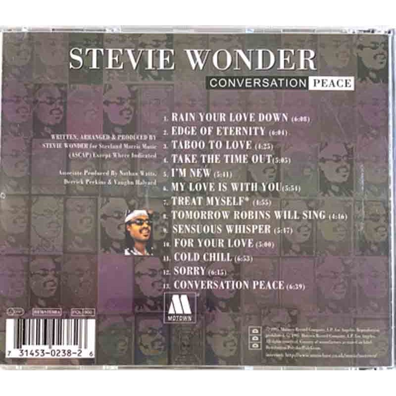 Wonder Stevie CD Conversation Peace  kansi EX levy EX Käytetty CD