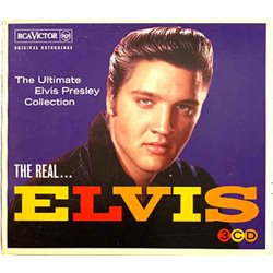 Elvis CD The Real... Elvis 3CD  kansi EX levy EX- Käytetty CD