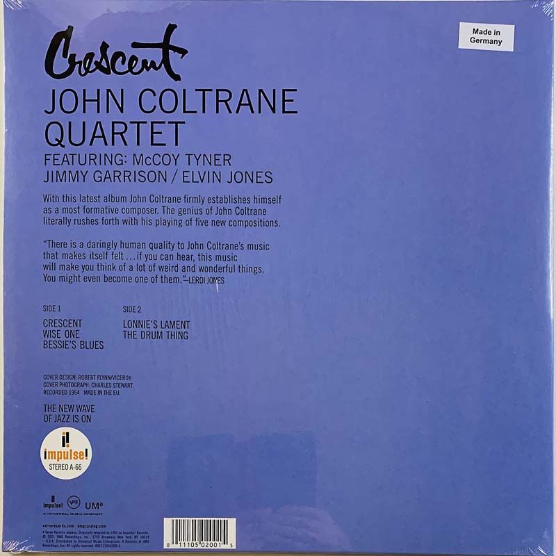 John Coltrane Quartet LP Crescent LP