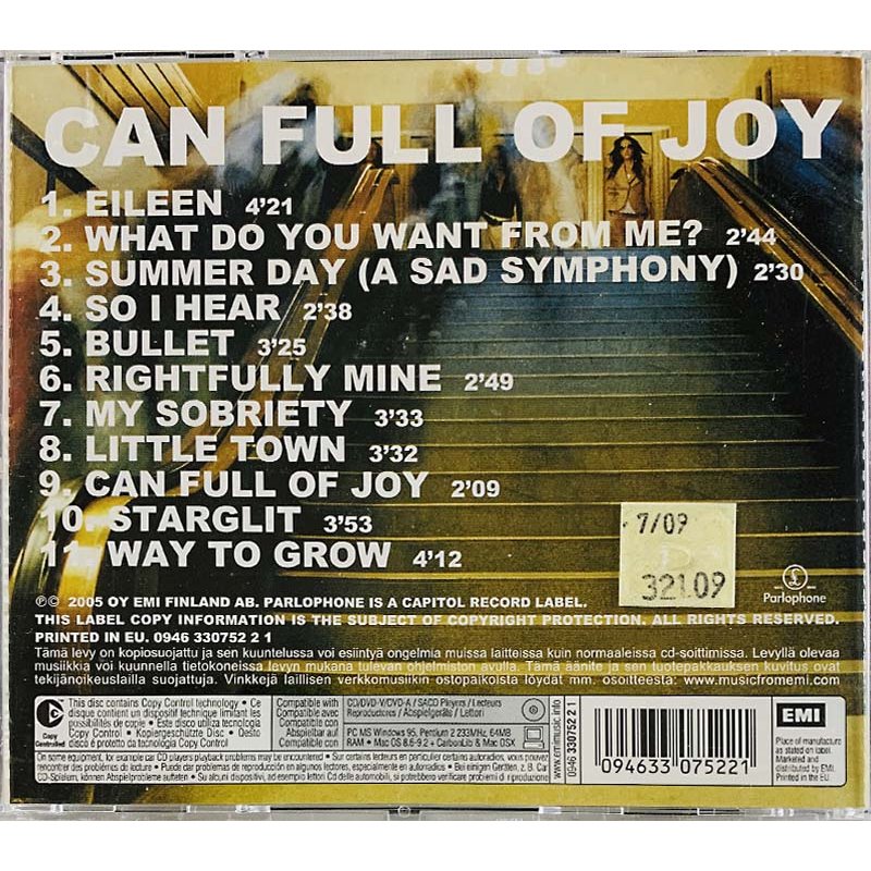 Emmi CD Can full of joy  kansi EX levy EX- Käytetty CD