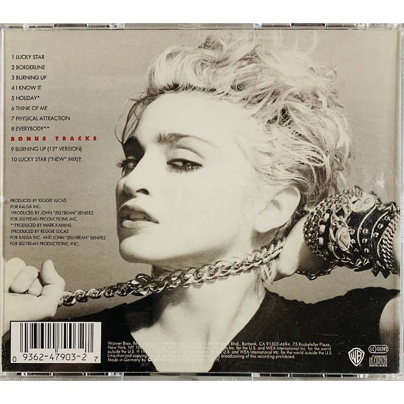 Madonna CD Madonna -83  kansi EX levy EX Käytetty CD