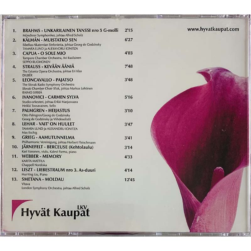 Tunnelmamusiikin klassikot osa 2 CD Hyvät Kaupat LKV sunnuntaikonsertii  kansi EX levy EX Käytetty CD