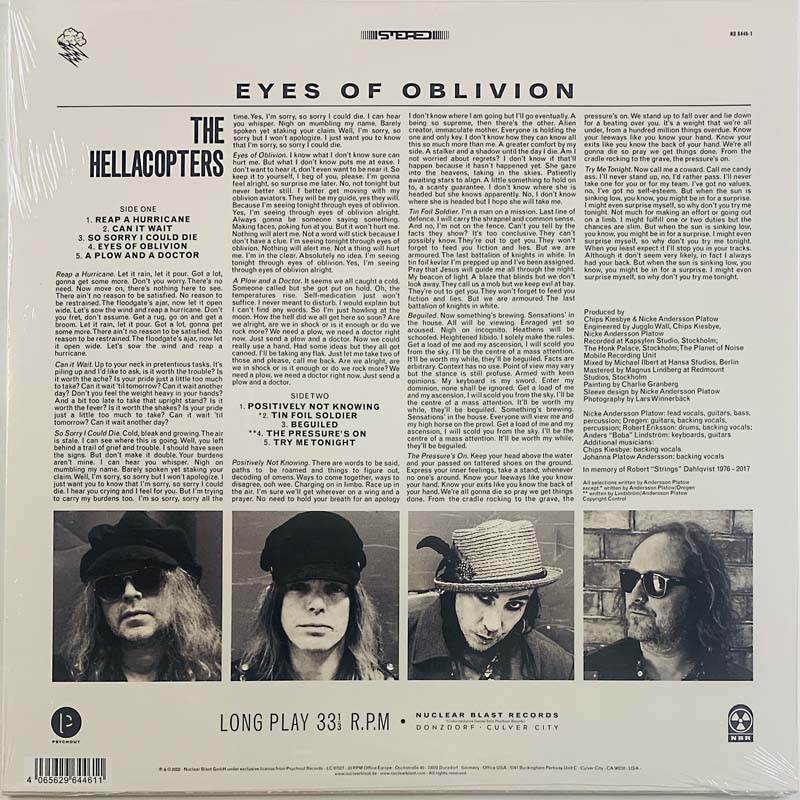 Hellacopters LP Eyes Of Oblivion, värivinyyli LP