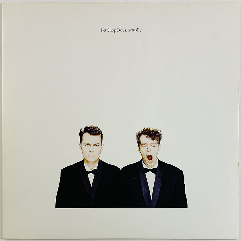 Pet Shop Boys LP Actually  kansi EX- levy EX Käytetty LP