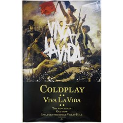 Coldplay, Viva La Vida Käytetty juliste kaksipuolinen promojuliste 50cm x 70cm kunto VG JULISTE