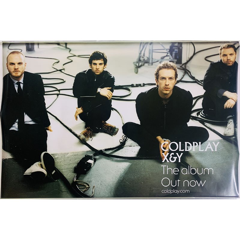 Coldplay, X & Y Käytetty juliste kaksipuolinen promojuliste 50cm x 76cm kunto EX- JULISTE