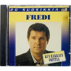 Fredi CD 20 Suosikkia - Kun rakkaus voittaa  kansi EX levy EX Käytetty CD