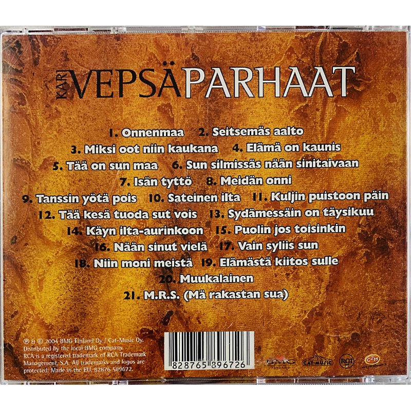 Vepsä Kari CD Parhaat  kansi EX- levy EX- Käytetty CD