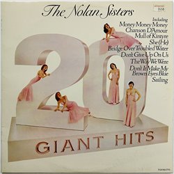 Nolan Sisters LP 20 giant hits  kansi EX levy EX Käytetty LP