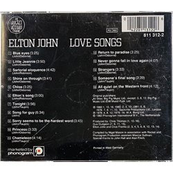 Elton John CD Love songs  kansi EX levy EX Käytetty CD