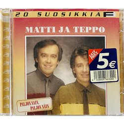 Matti ja Teppo CD 20 Suosikkia - Paljon Sain, Paljon Näin  kansi EX levy EX Käytetty CD