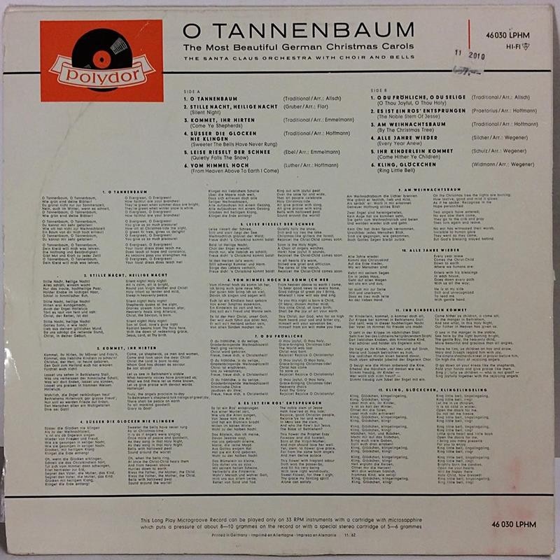 Santa Claus Orchestra: O Tannenbaum - Käytetty LP VG- / VG+