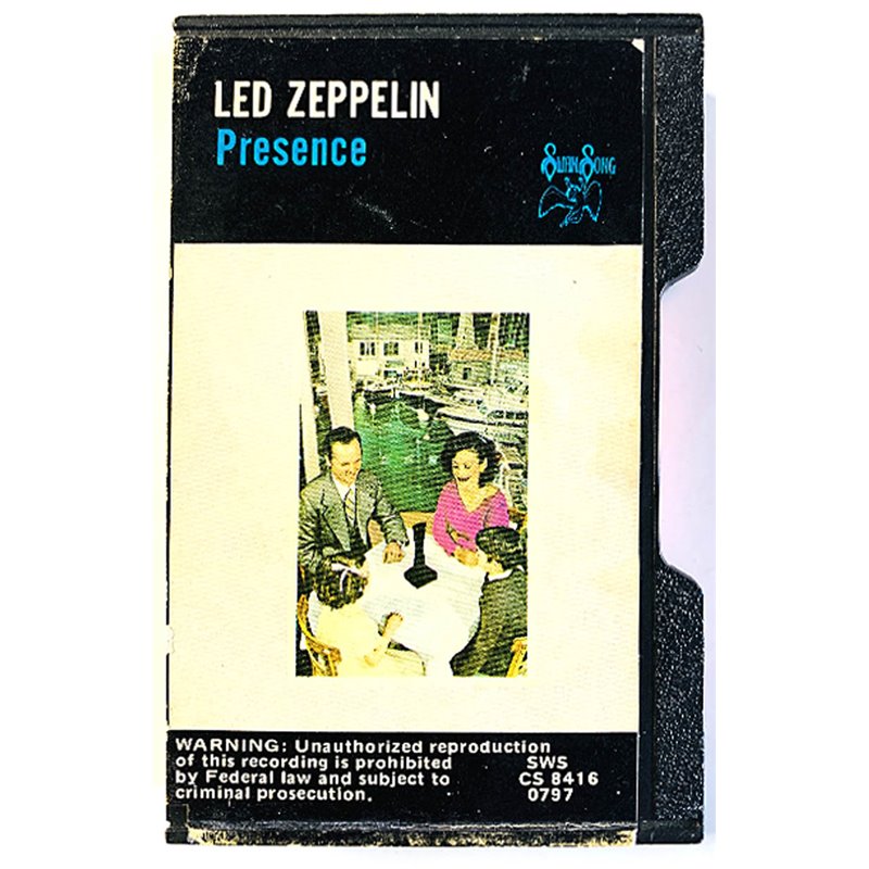 Led Zeppelin: Presence kansipaperi EX- , musiikkikasetin kunto EX kasetti