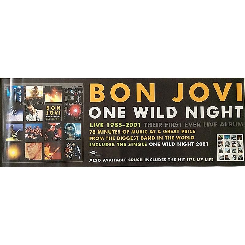 Bon Jovi: One Wild Night: Promojuliste 70cm x 25cm - Used Poster