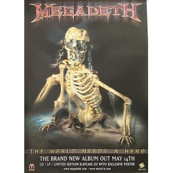 Megadeth: World Needs A Hero: Promojuliste 41cm x 59cm - JULISTE