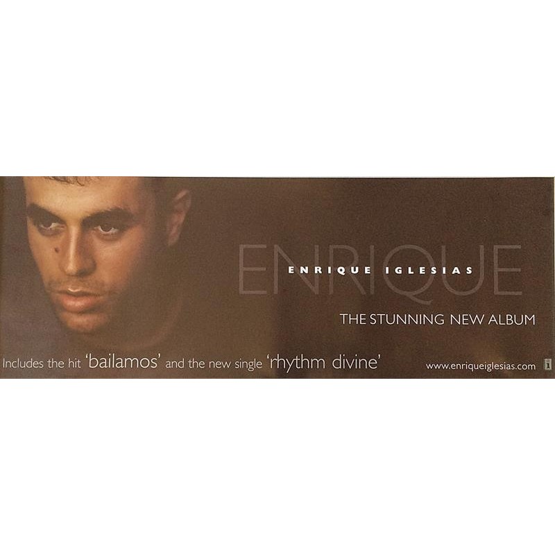 Iglesias Enrique: Enrique : Promojuliste 70cm x 25cm - Begagnat Poster
