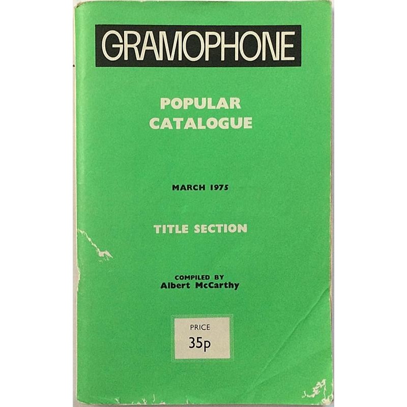 Gramophone popular record catalogue Record catalogue, year 1975