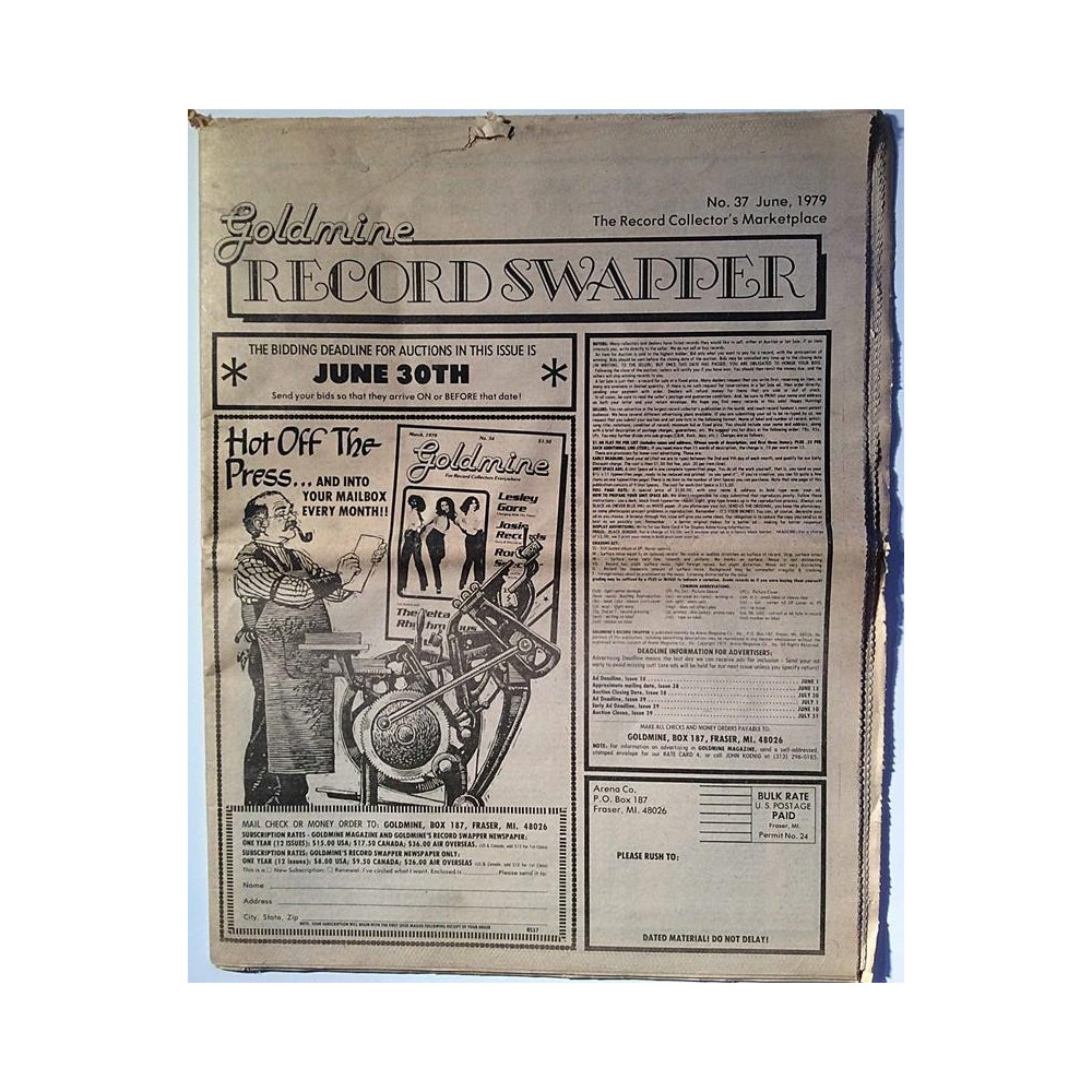 Swapper Paper Goldmine used magazine, year 1979