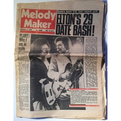 Melody Maker 1976 No.February 14 Elton John,David Bowie,Robert Plant Magazine