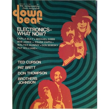 Down Beat 1977 No.January Ted Curson,Pat Britt,Brothers Johnson Magazine