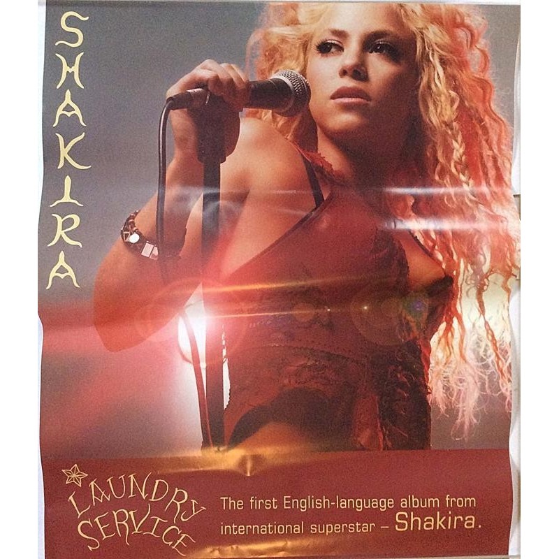 Shakira: Laundry Service : Promojuliste 60cm x 74cm - begagnat original promo poster