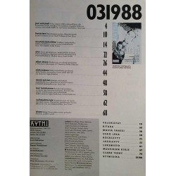 Rytmi 1988 No.NO 3 syksy Joni Mitchell,Elliot Sharp,David Sylvian Magazine