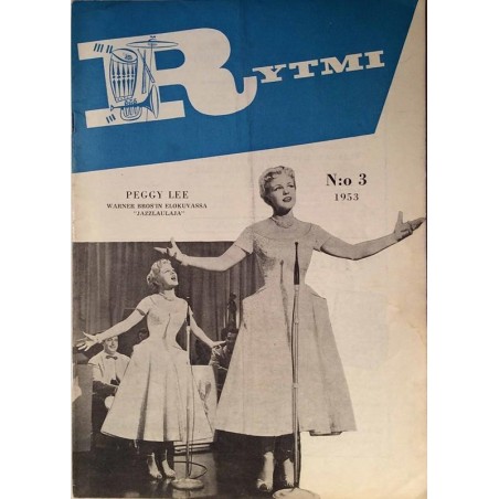Rytmi 1953 No.N:o 3 Peggy Lee,Lionel Hampton,Stan Kenton Magazine
