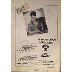 Rytmi 1953 No.N:o 1 Ella Fitzgerald,Gene Krupa,Olli Häme Magazine