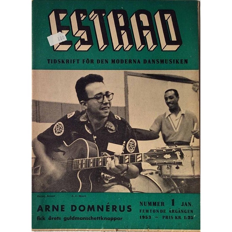 Estrad 1953 No.nummer 1 jan. Arne Domnerus,Dizzy Gillespie Magazine
